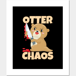 Otter Chaos Funny Otter Posters and Art